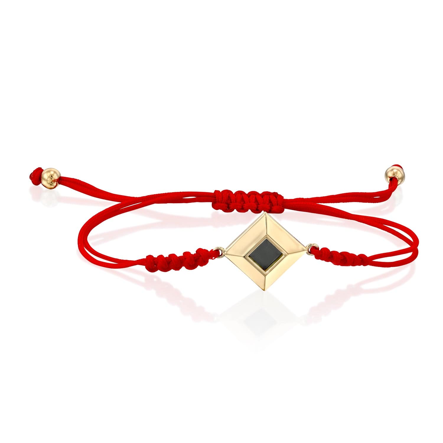 14k Solid Gold Red String Bracelet