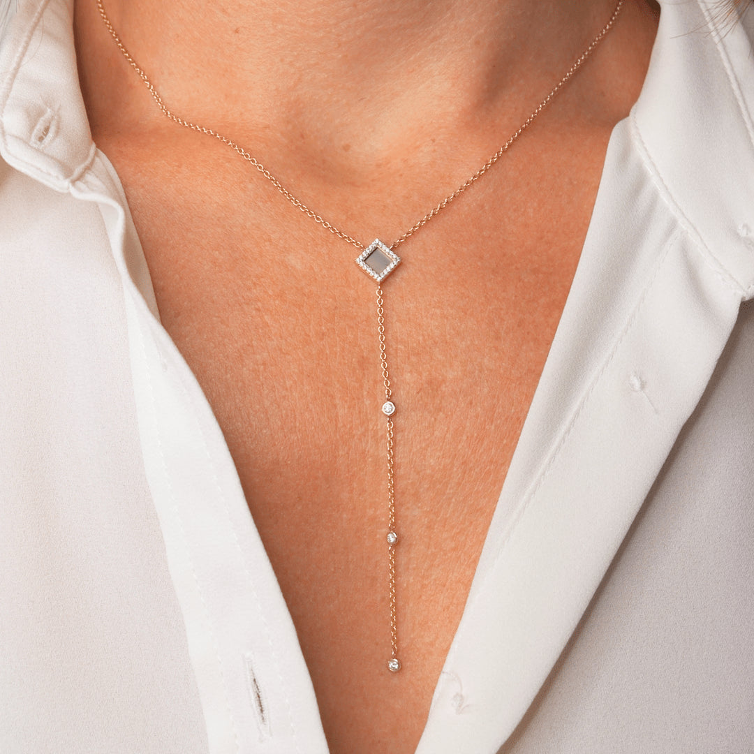 14k Star Drop Necklace