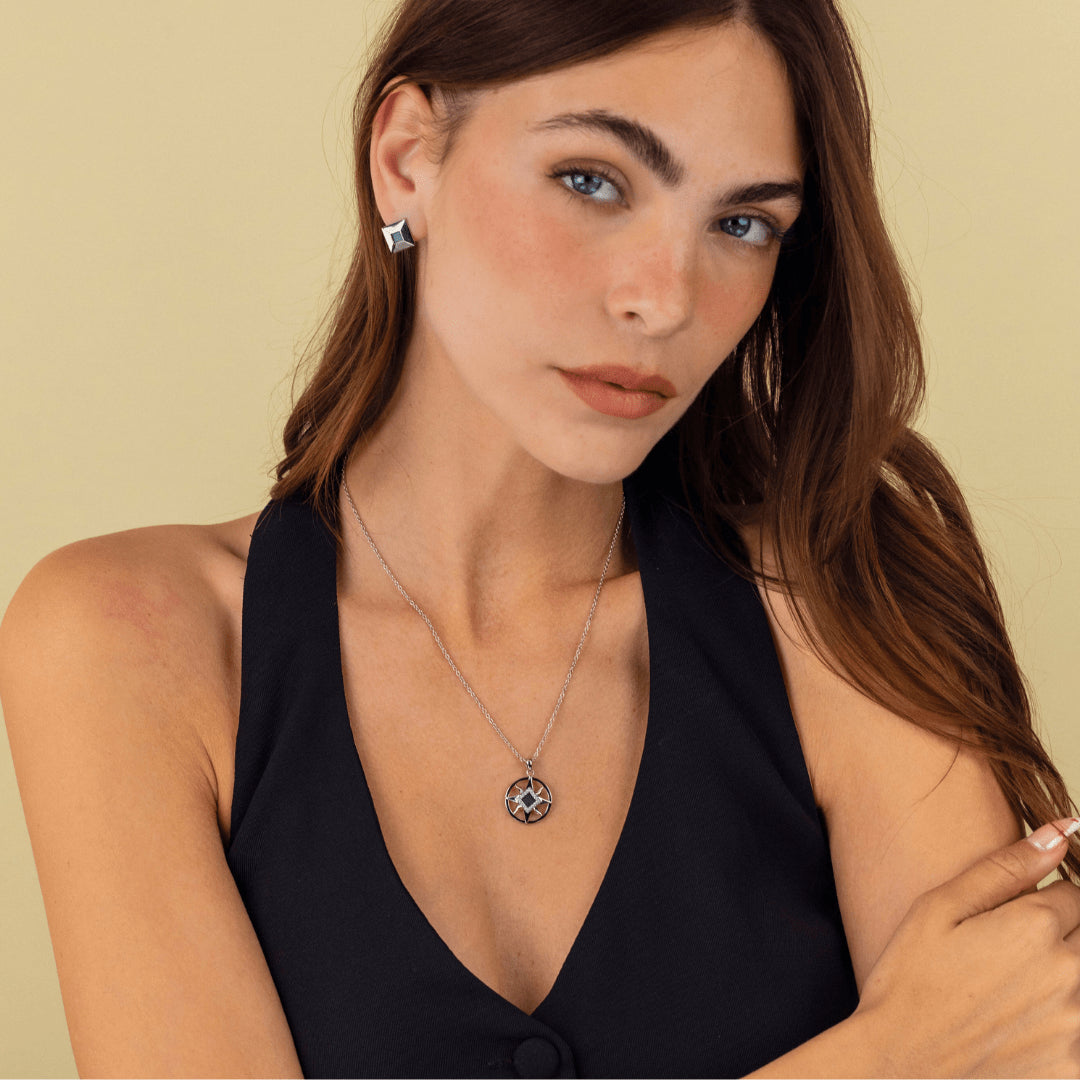 14k Solid Gold Sun Necklace