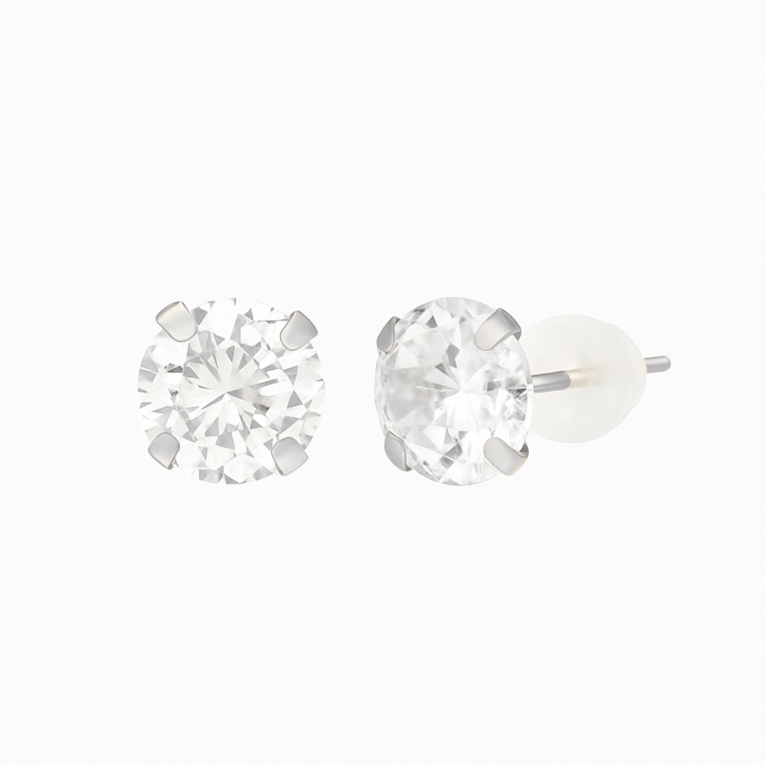 10K Solid Gold Cubic Zirconia Earrings