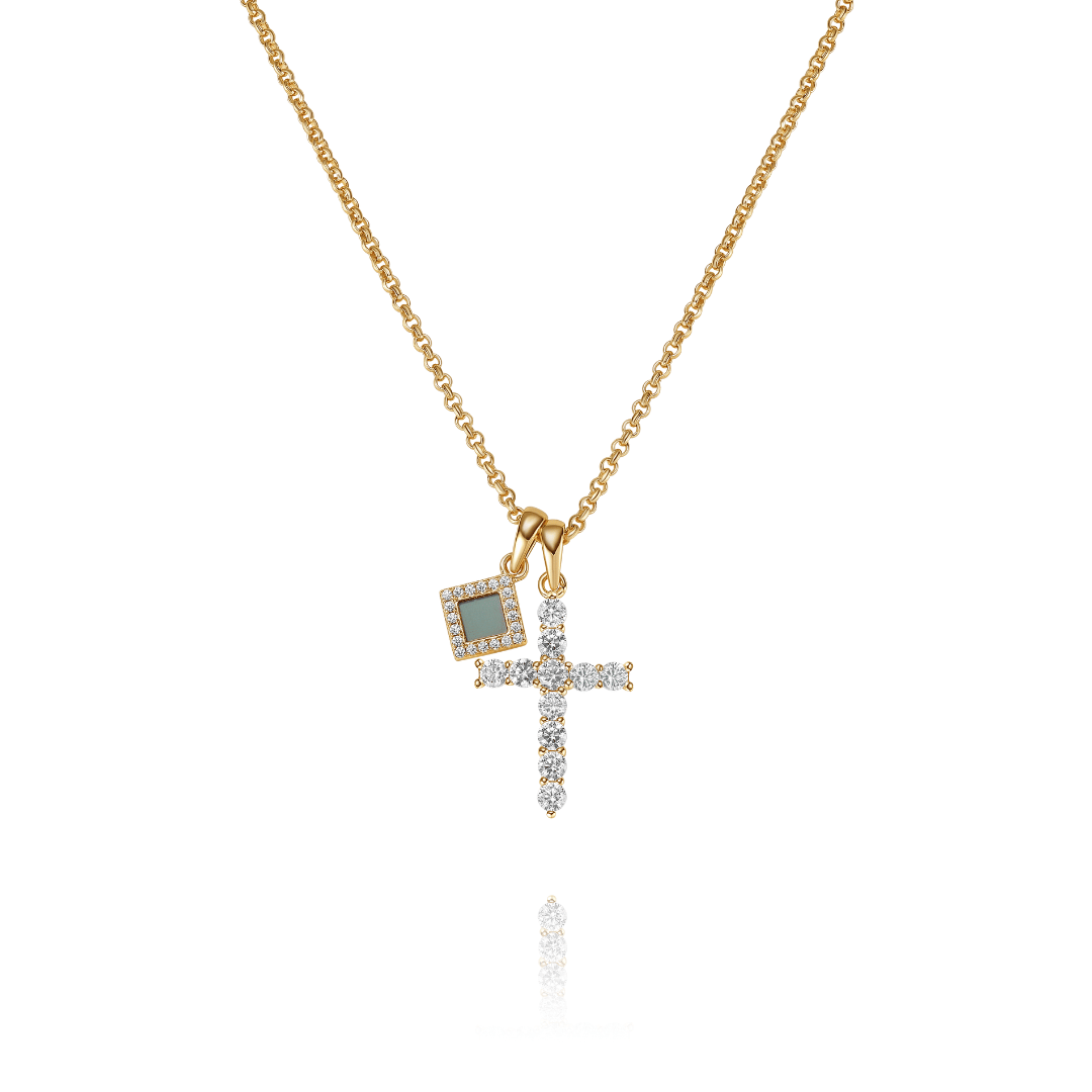 14K Sacred Cross Necklace