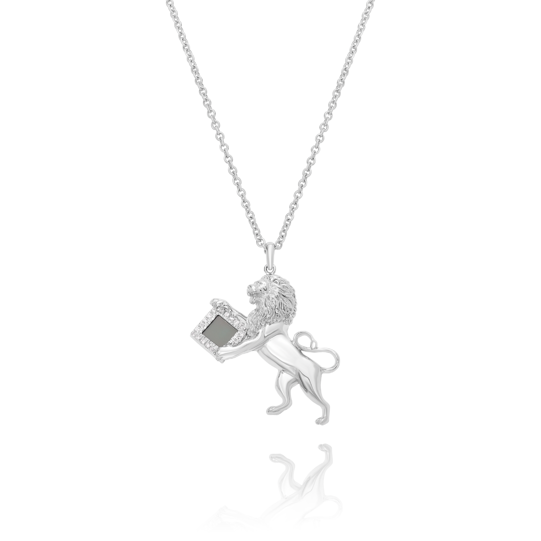 14k Solid Gold The Guardian Lion Necklace