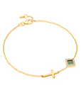 Solid Gold Cross Bracelet