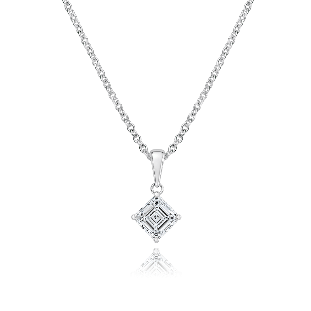 Lab-Grown Diamond Bible Necklace - Square Emerald