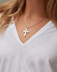 Solid Gold Cross Necklace