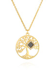 Solid Gold Tree of Life Necklace