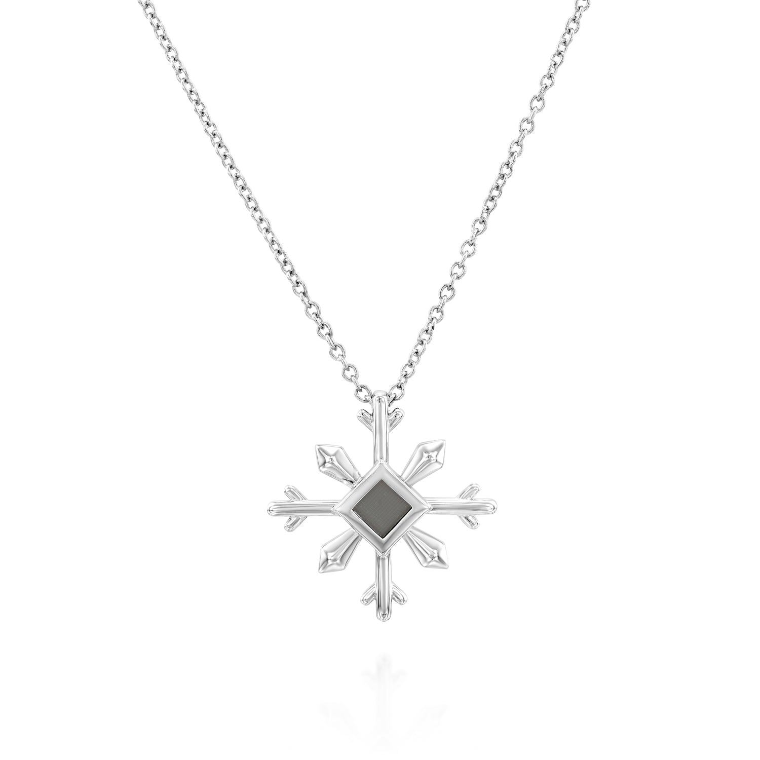 14k Solid Gold Snowflake Necklace