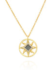 Solid Gold Sun Necklace