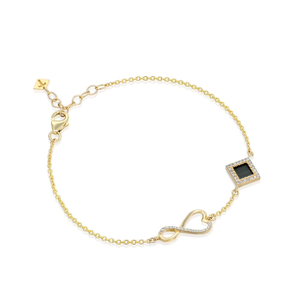 14k Solid Gold Eternal Love Bracelet