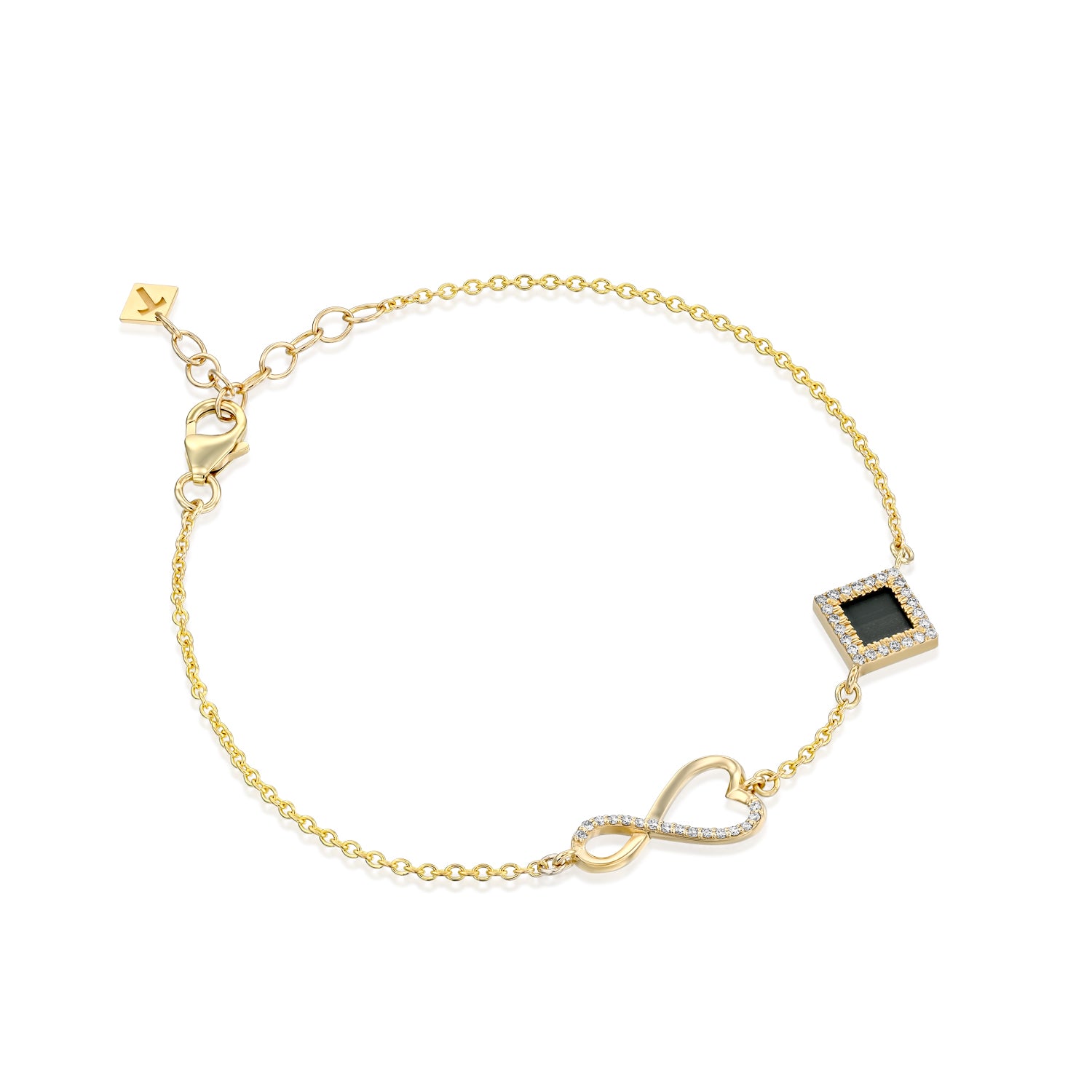 14k Solid Gold Eternal Love Bracelet