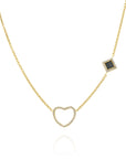 Solid Gold Shiny Love Necklace