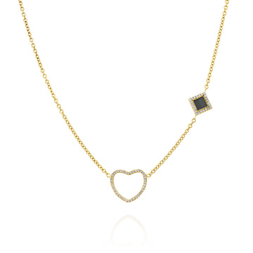 Solid Gold Shiny Love Necklace