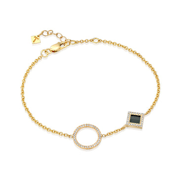 Solid Gold Circle Bracelet