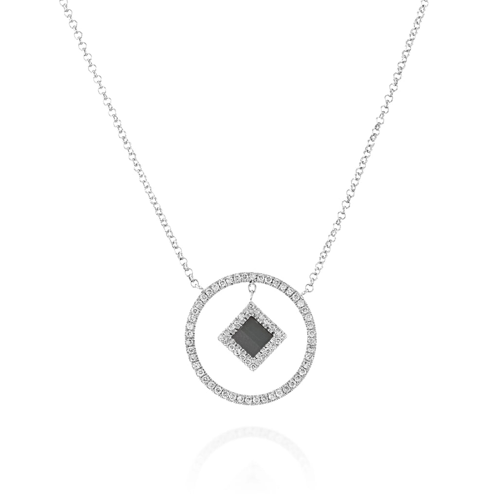 14k Solid Gold Circle Necklace