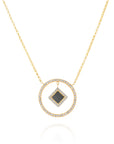 Solid Gold Circle Necklace