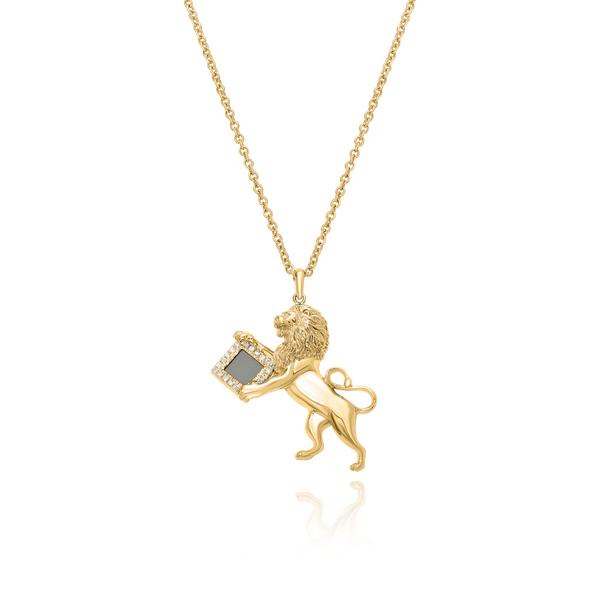 14K Solid Gold Lion of Judah Necklace