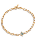 14k Solid Gold Paper Clip Bracelet