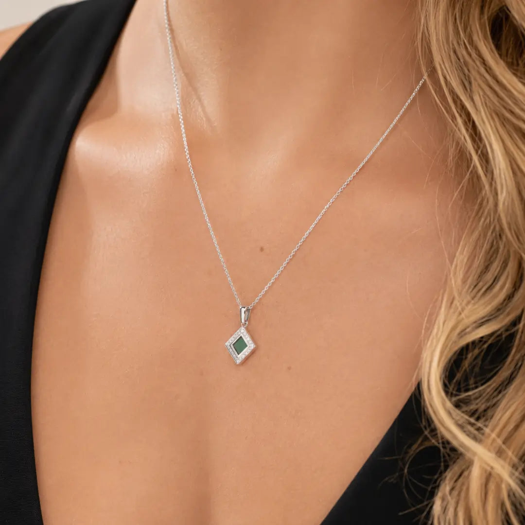 14k Solid Gold Radiant Necklace
