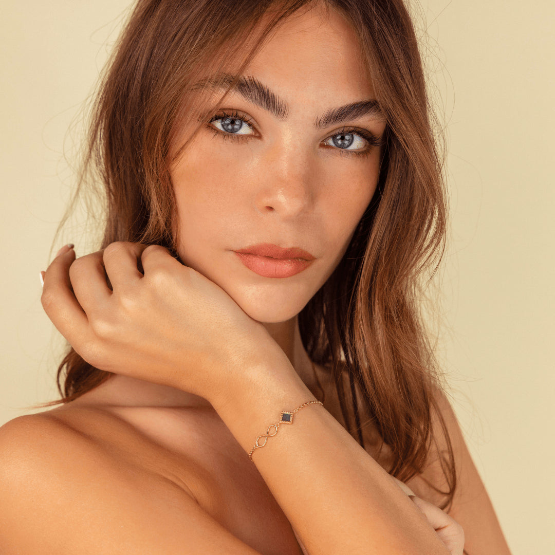 14k Solid Gold Infinity Bracelet