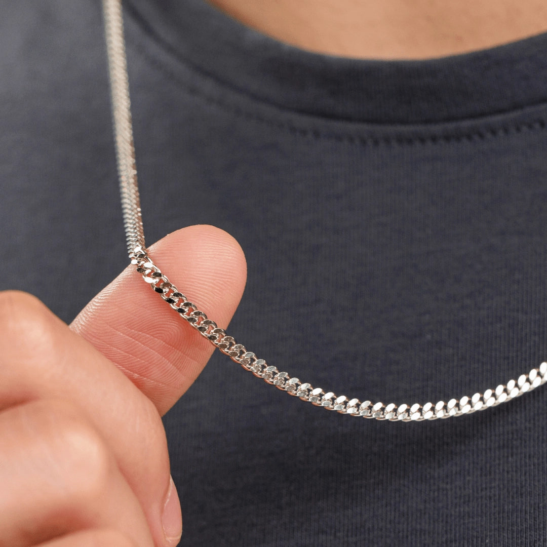 14k Solid Gold Cuban Necklace- 3mm