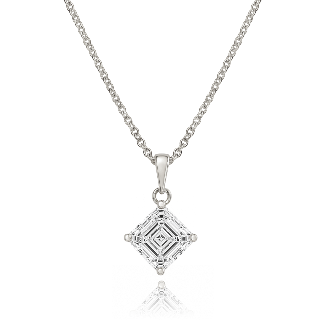 Lab-Grown Diamond Bible Necklace - Square Emerald