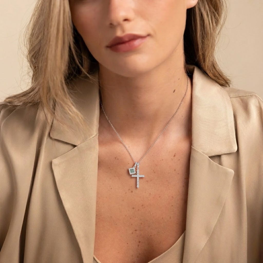 14K Sacred Cross Necklace