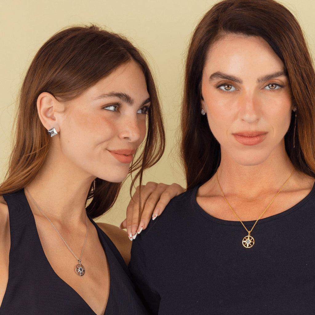 14k Solid Gold Sun Necklace
