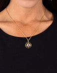 Solid Gold Sun Necklace