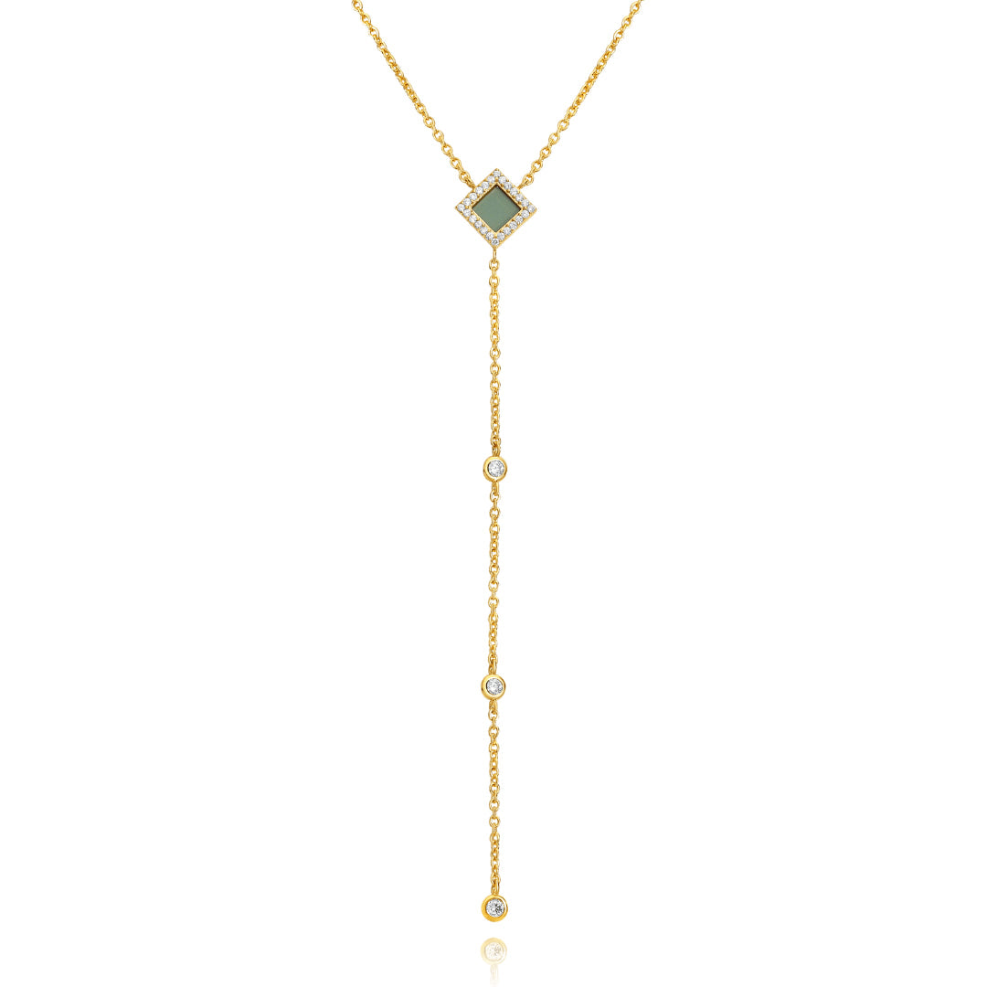 14k Star Drop Necklace
