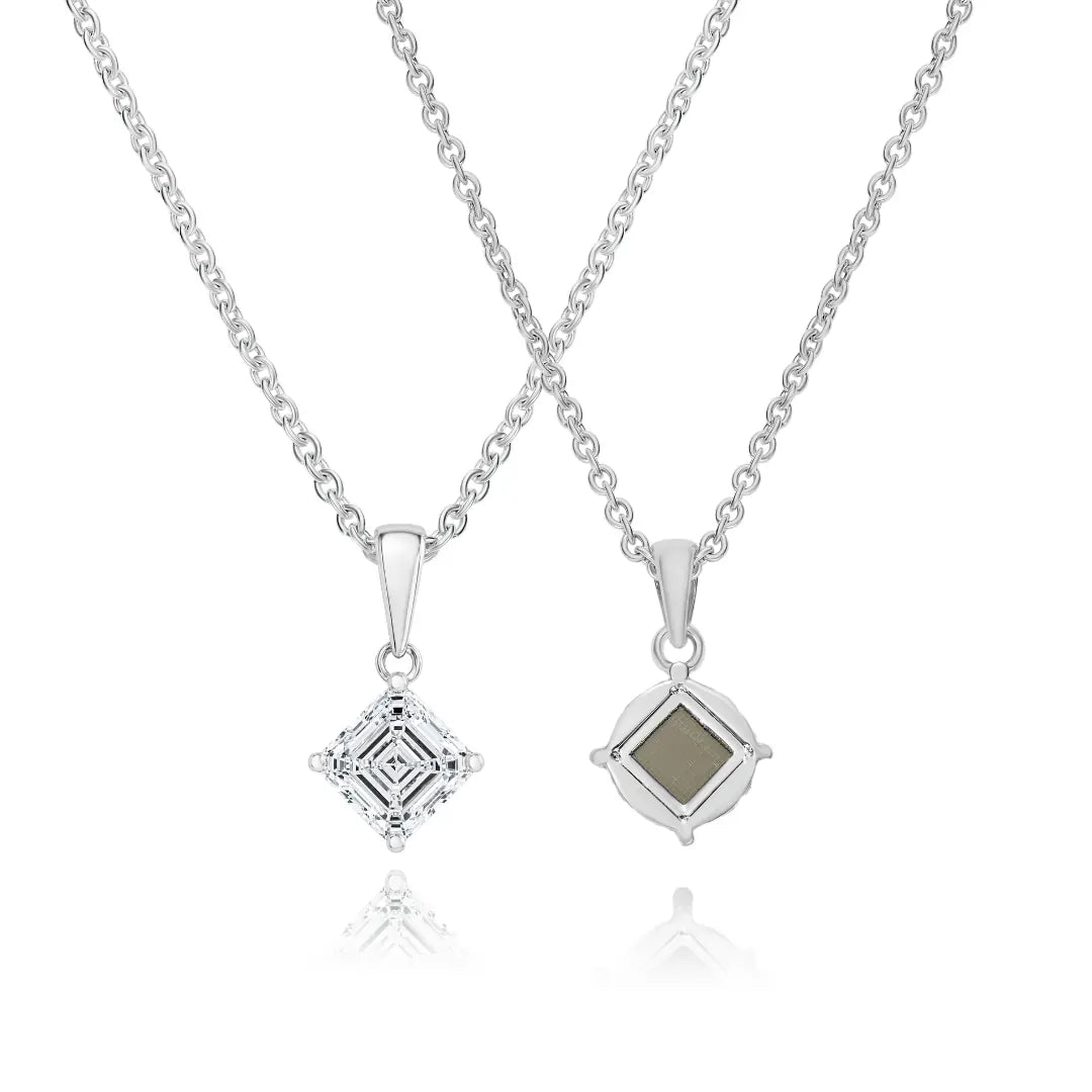 Lab-Grown Diamond Bible Necklace - Square Emerald