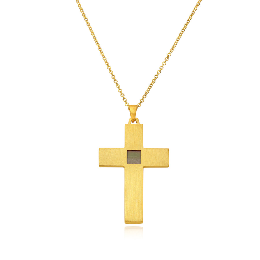 14k Solid Gold Cross Necklace