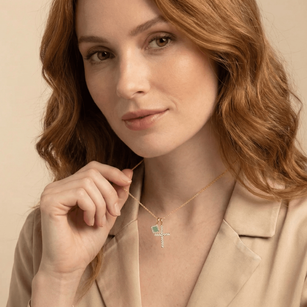 14K Sacred Cross Necklace