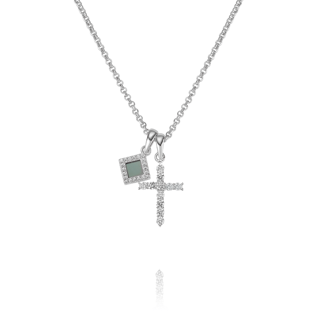 14K Sacred Cross Necklace