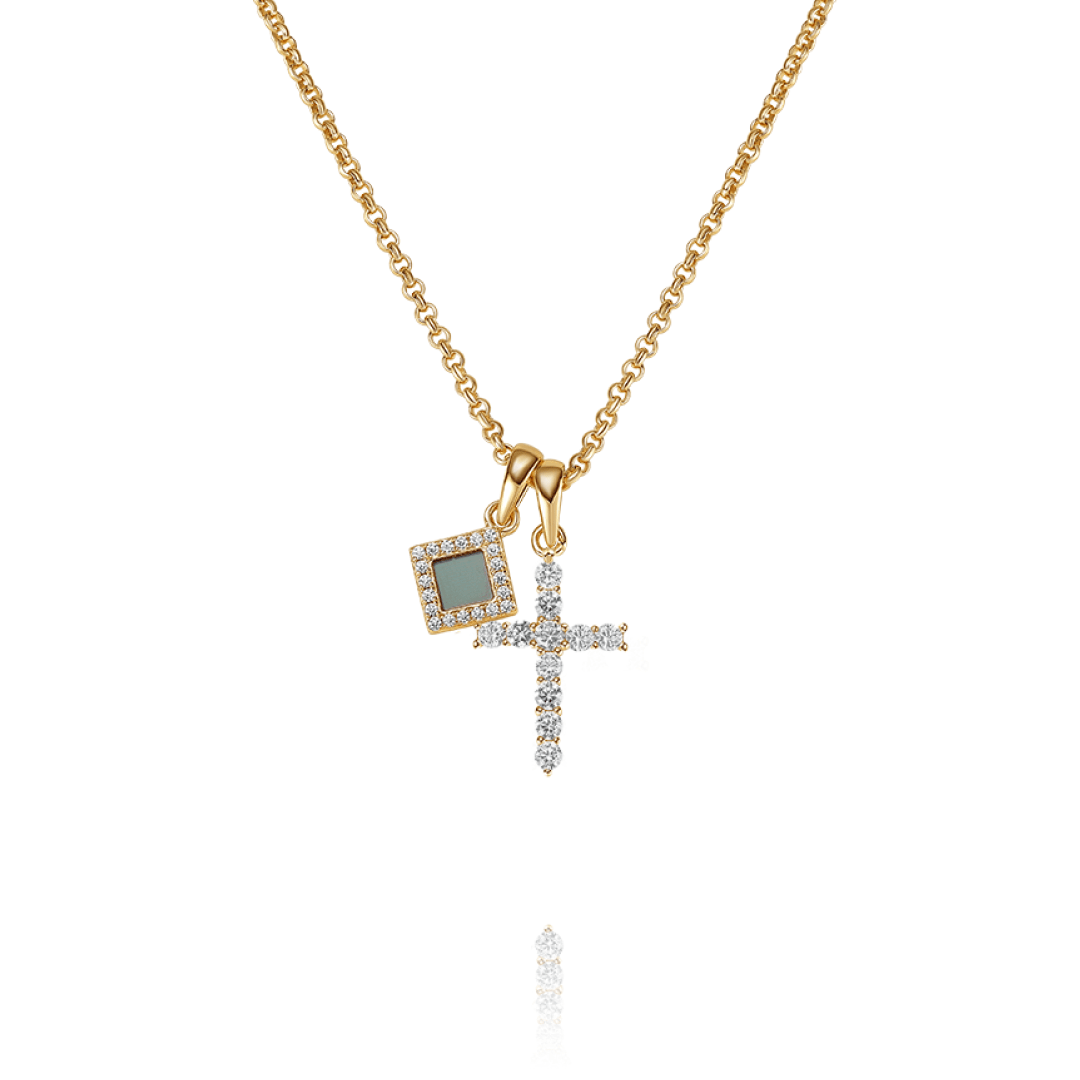 14K Sacred Cross Necklace