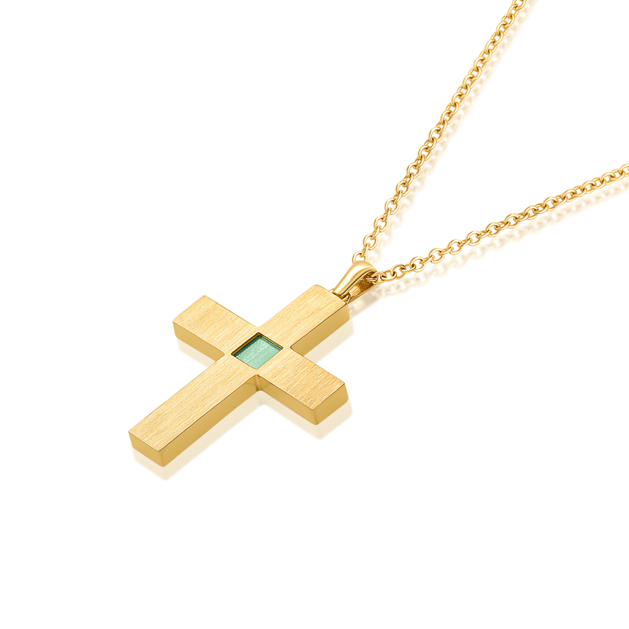 Solid Gold Cross Necklace