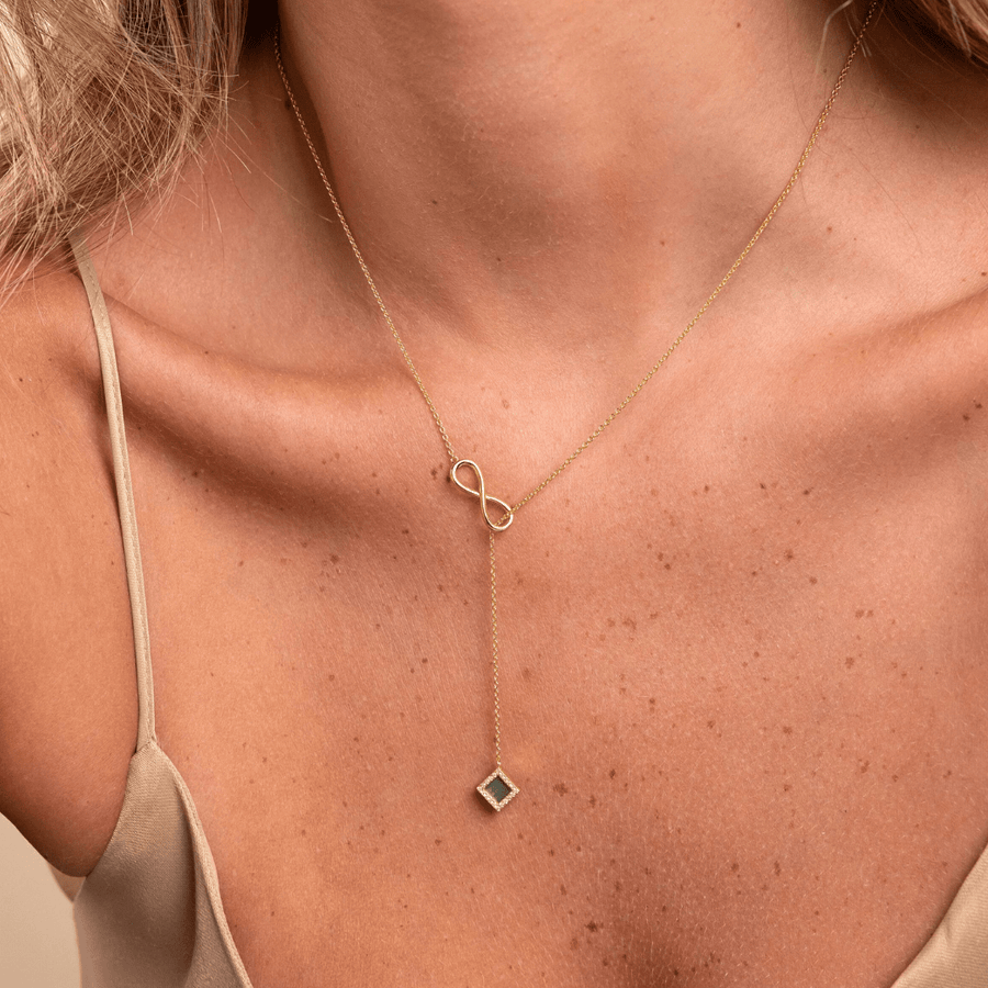 Solid Gold Infinity Necklace