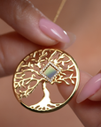 Solid Gold Tree of Life Necklace