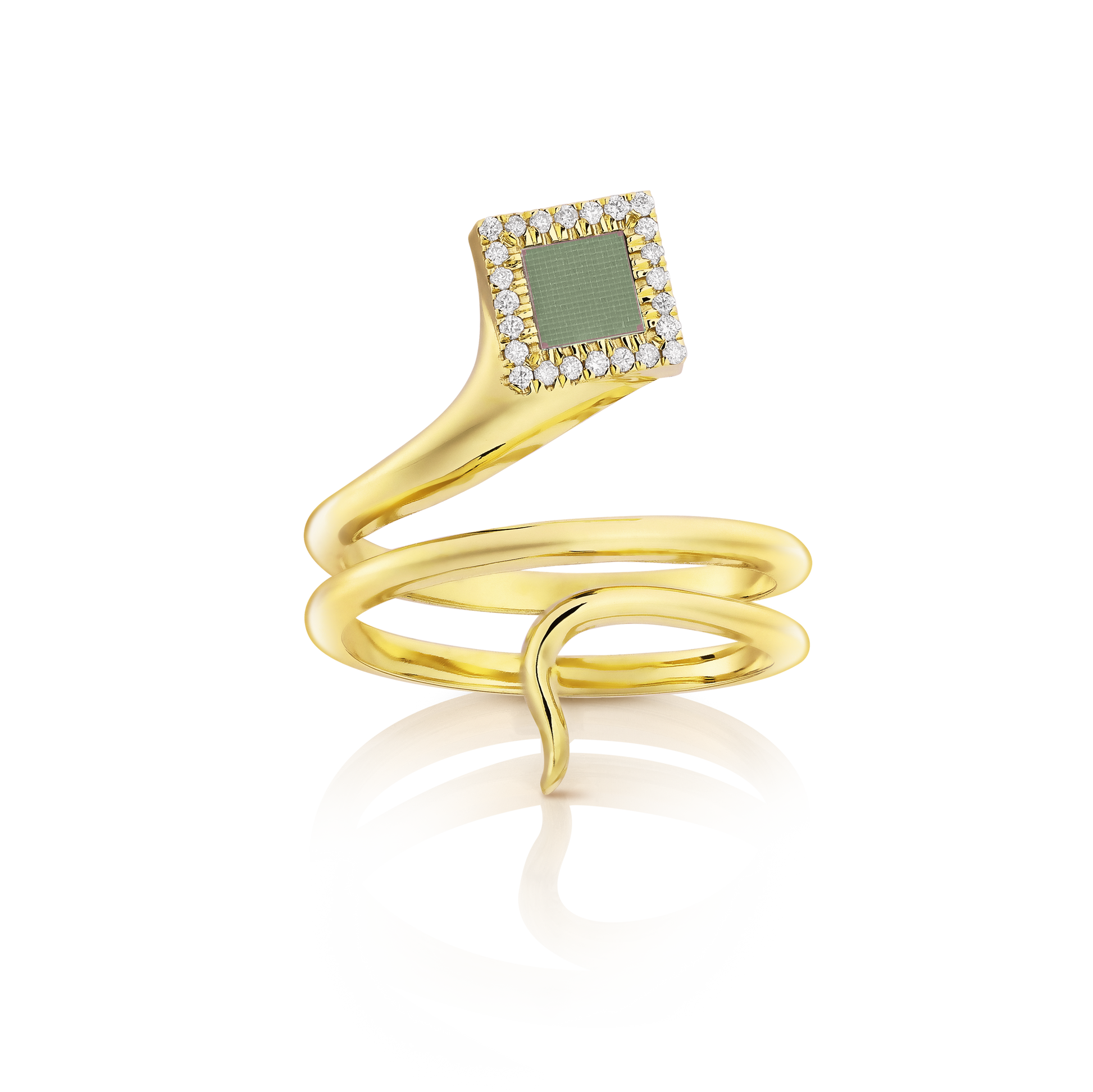 14k Solid Gold Healing Ring