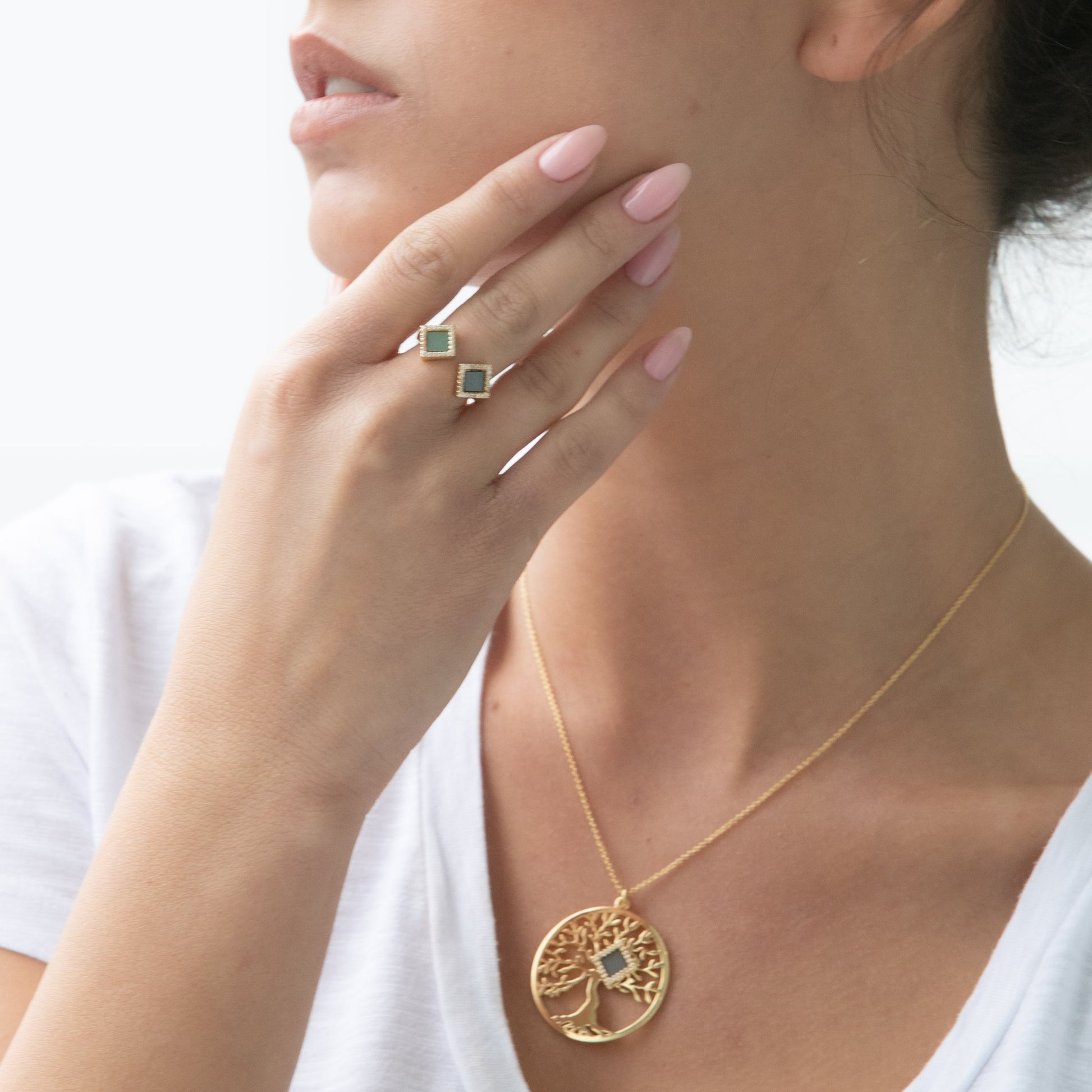 14k Solid Gold Reflection Ring