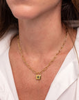 Solid Gold Classic Lock Necklace