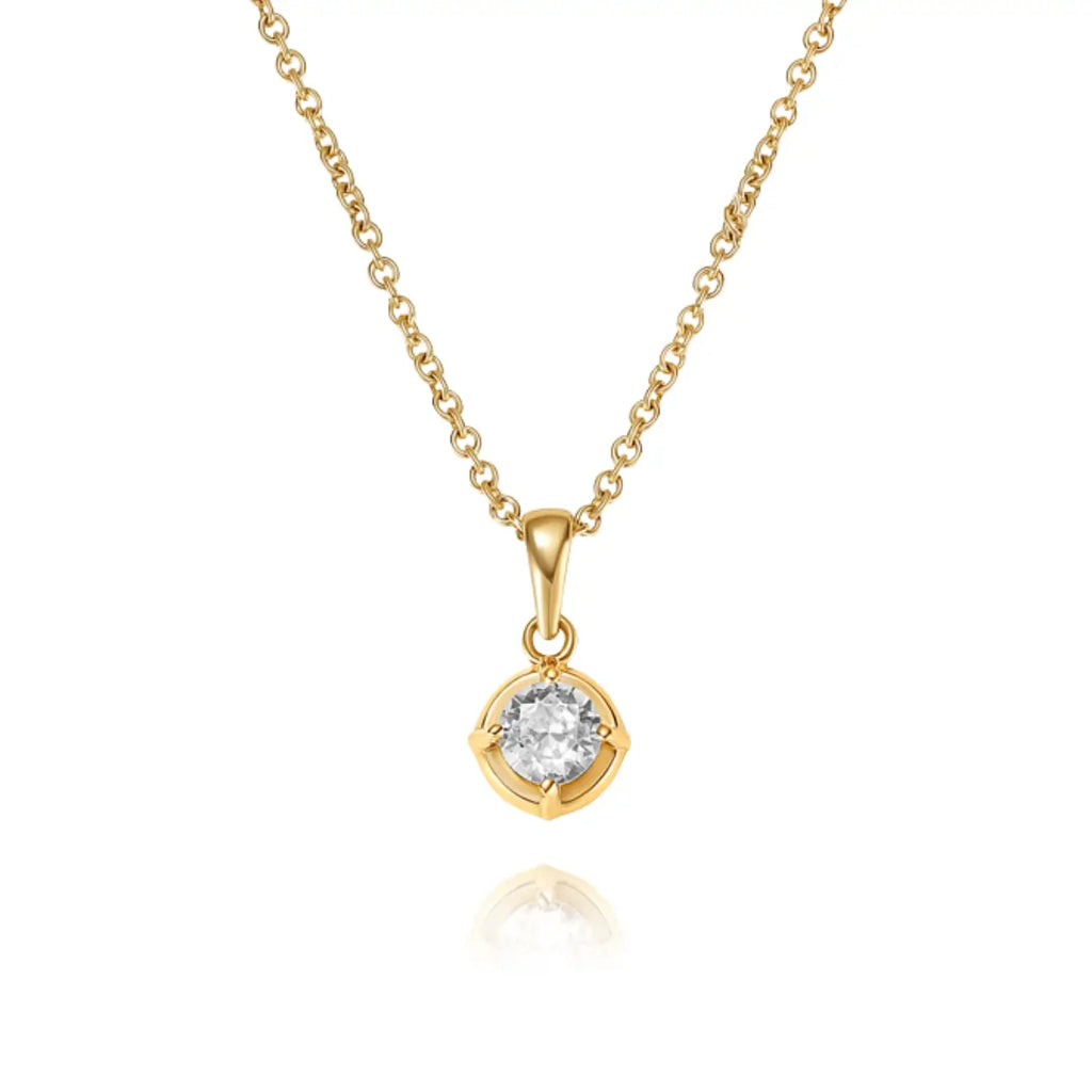 Lab-Grown Diamond Bible Necklace - Round Emerald