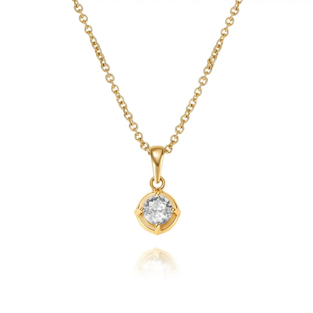 Lab-Grown Diamond Bible Necklace - Round Emerald