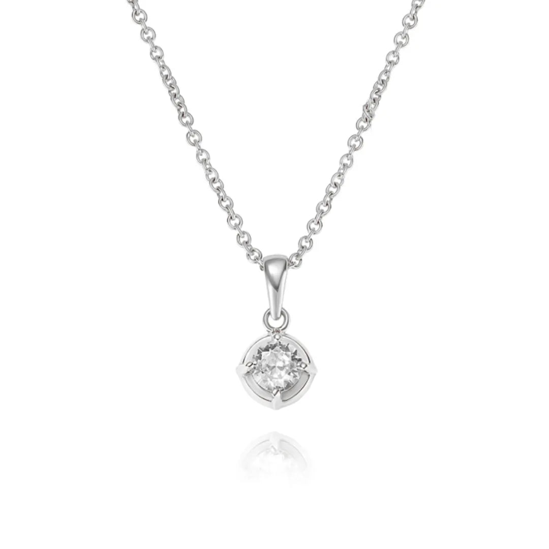 Lab-Grown Diamond Bible Necklace - Round Emerald