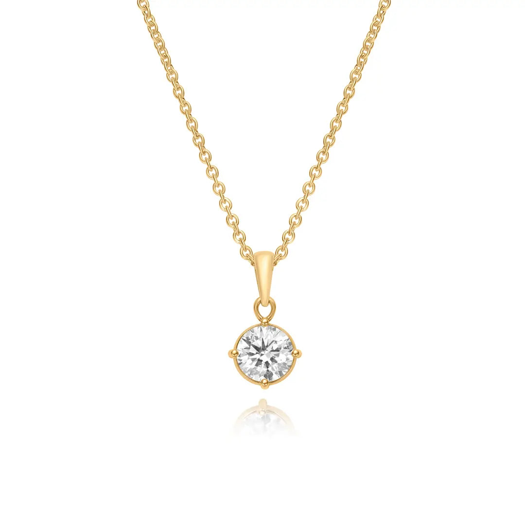 Lab-Grown Diamond Bible Necklace - Round Emerald