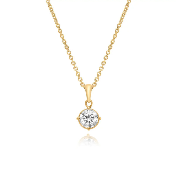 Lab-Grown Diamond Bible Necklace - Round Brilliant