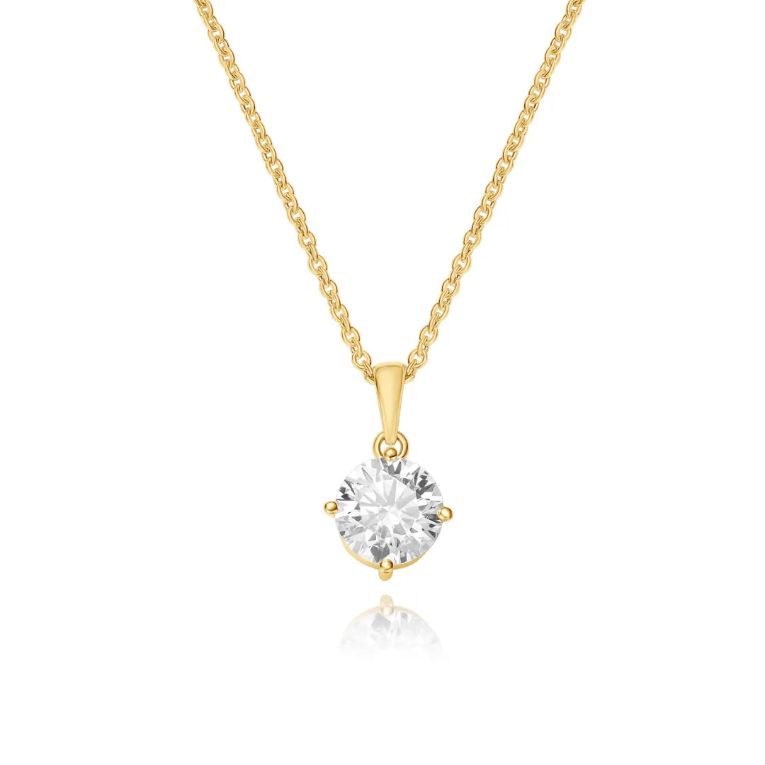 Lab-Grown Diamond Bible Necklace - Round Emerald
