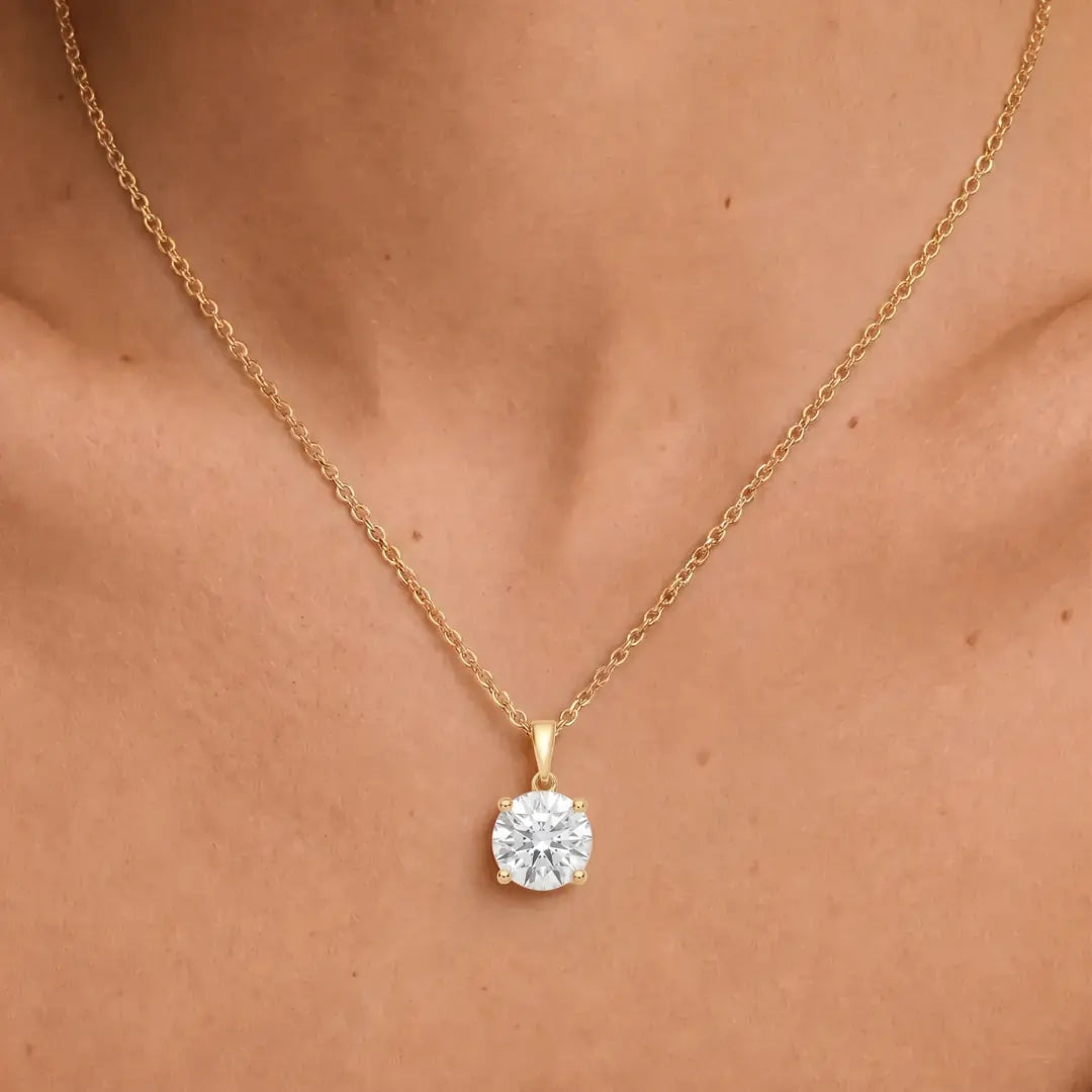 Lab-Grown Diamond Bible Necklace - Round Brilliant