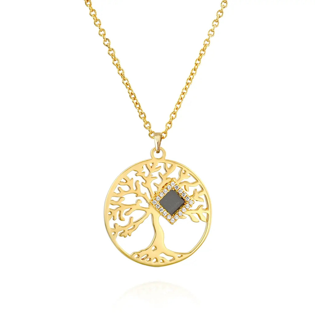 14k Solid Gold Tree of Life Necklace