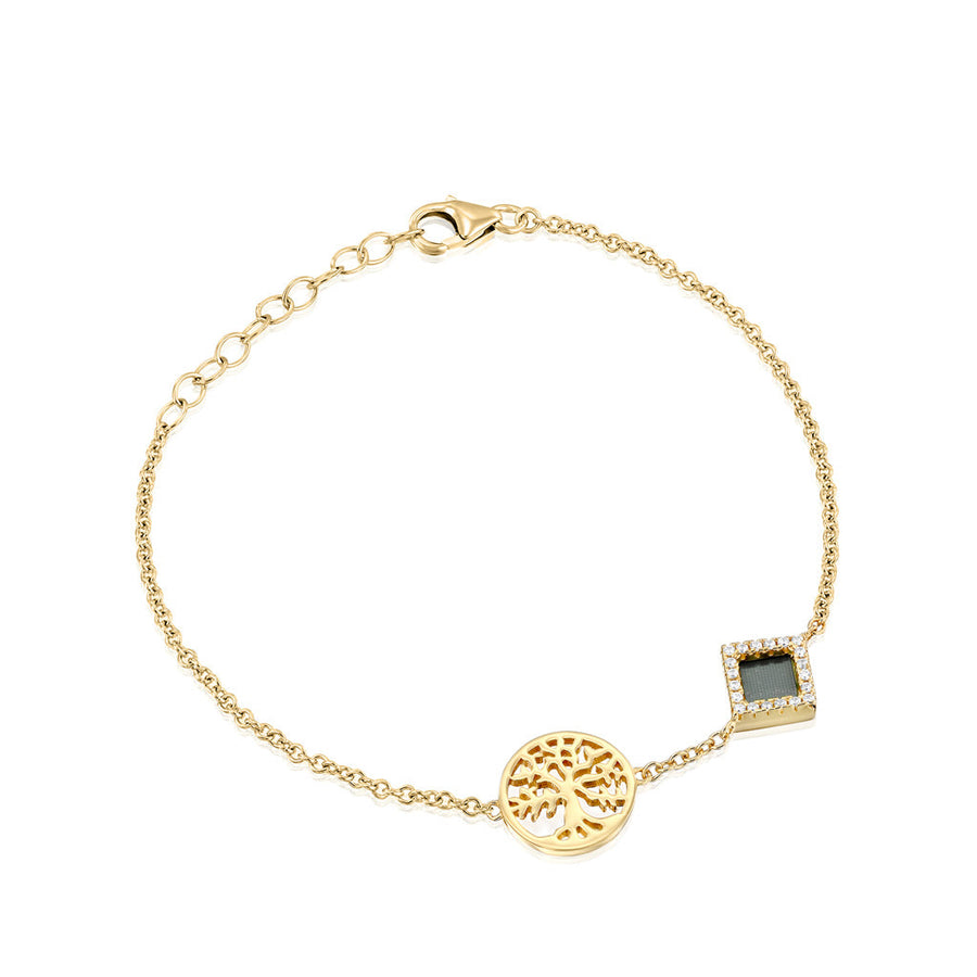 Solid Gold Tree of Life Bracelet