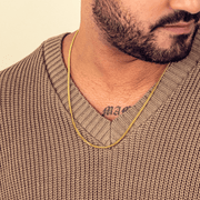 Solid Gold Cuban Necklace- 3mm